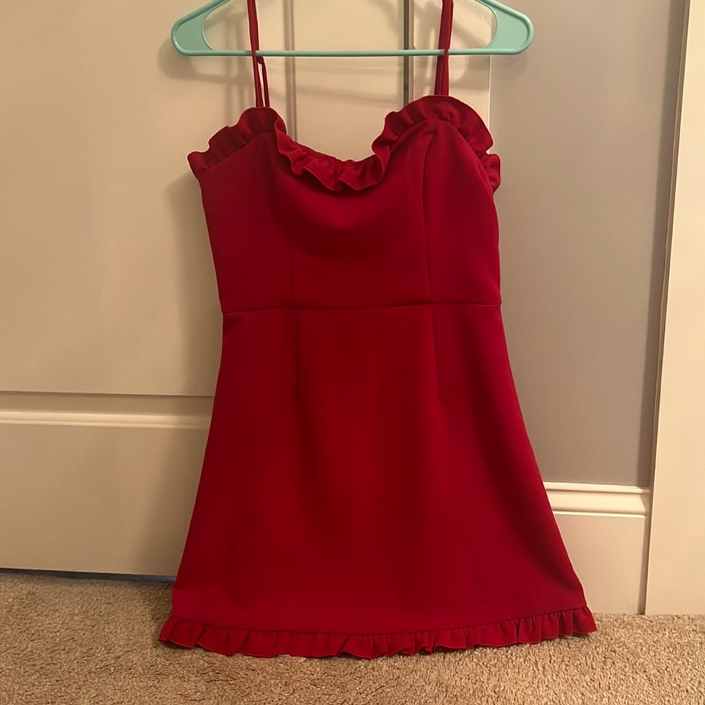 French connection link ruffle dress 6